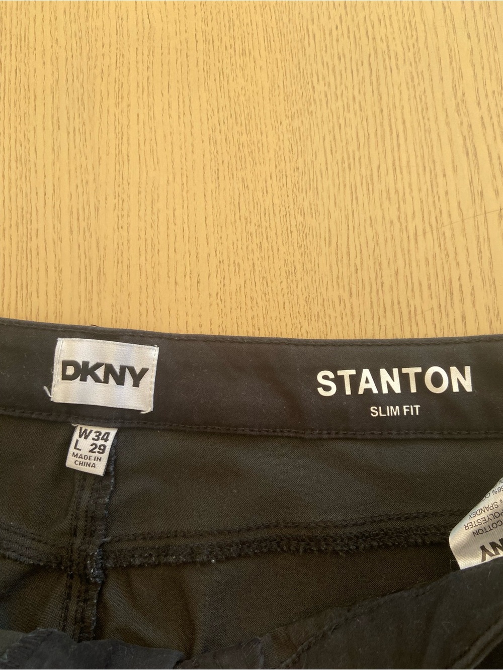 DKNY Stanton Slim Fit Men’s Black Pants
